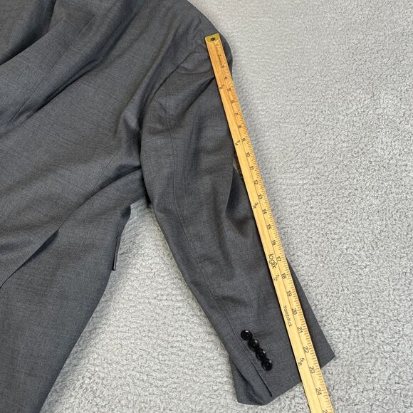 UNTUCKit  Palazzo Blazer Wool Mens 48R Italian Woven Gray Work Business Casual - Picture 15 of 16